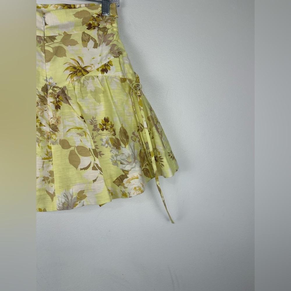 Shona Joy Martina Lace Up‎ Mini Skirt Lemon Lime Women’s Sz 8 NWT - Picture 11 of 12